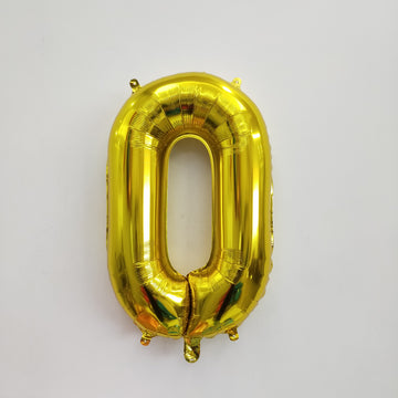 Gold Digit Foil Balloon No. 0 to 9